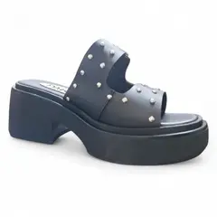 GENERICO - Sandalia Mujer Yomar Err. Precio Detalles De Acero Taco 5 Cm Negro