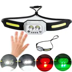 OEM - Linterna Cabeza Vincha Recargable con Luz LED y Sensor para Actividades al Aire Libre