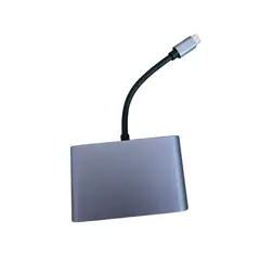 GENERICO - Adaptador de audio avedio links USB C a HDMI VGA 3 en 1