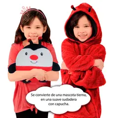 GENERICO - Poleron Peluche Infantil Huggle Pets para Niñas Escarabajo