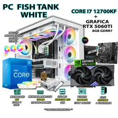 INTEL - Computadora PC Gamer Core i7 12700KF RAM 32GB SSD 1TB GRAFICA RTX 5060TI 8GB