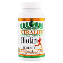 XTRALIFE NATURAL PRODUCTS - Biotin 10,000 mcg - 60 Tabletas