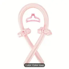 GENERICO - SET DE ONDULADOR SIN CALOR COLOR ROSADO