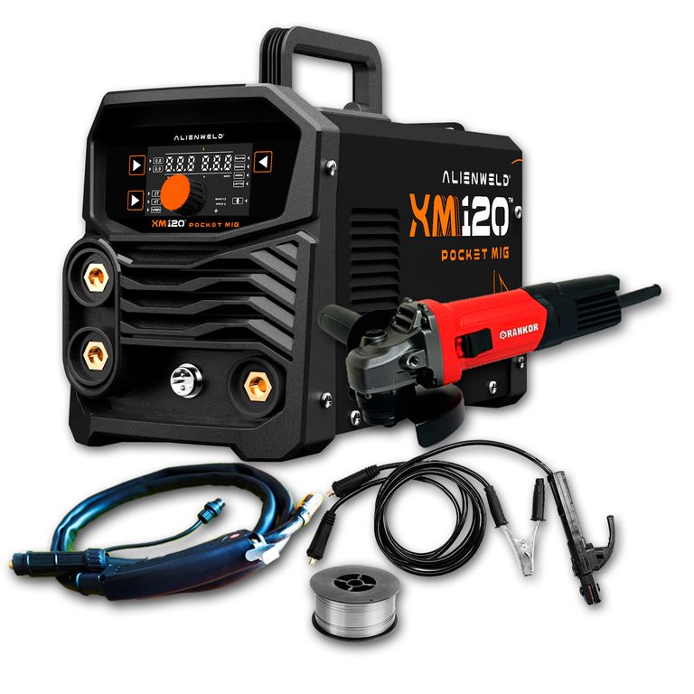 Soldadora Inversora Mig Flux 120A + Amoladora 800w Rankor