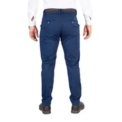 GENERICO - Pantalón de Caballero Slim Color Azúl Acero Brooklyn modelo Astor
