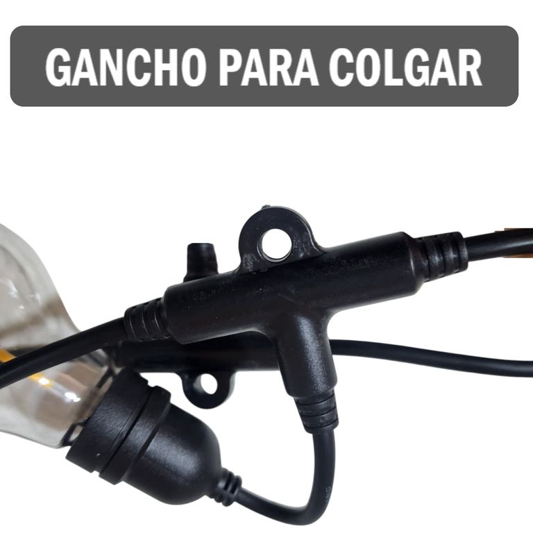 Guirnalda de 5mts con focos para exterior e interior