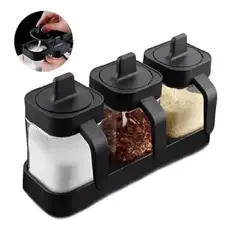 GENERICO - Condimentero Especieros Organizador Con Cucharita Set X3