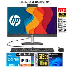 HP - All In One AIO PROONE 240 G10 Intel Core i5-1334U 16GB 512GB 23.8" FHD Win11