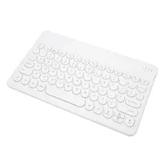 GENERICO - TECLADO INALÁMBRICO BLUETOOTH RECARGABLE USB COLOR BLANCO