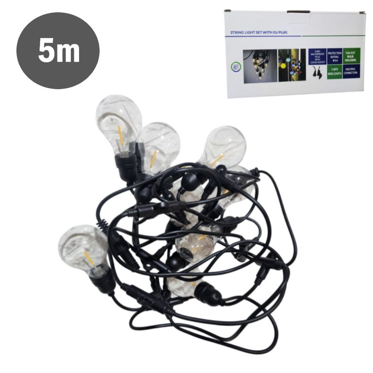 Guirnalda Serie de Luces LED Decorativas para Terraza y Hogar 5M