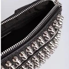 PRUNE - RIÑONERA MAYA EFECTO CUERO GRANEADO