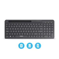 MICRONICS - Teclado 3 Modos: BT/Inalambrico/Recargable Shelby K605-3m