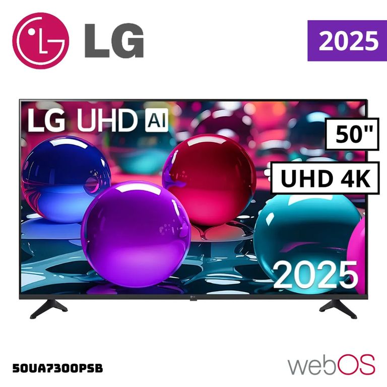 Televisor 50” 4K UHD AI ThinQ 50UA7300PSB Modelo 2025