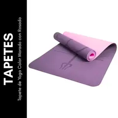 GENERICO - Tapete de Yoga Color Morado con Rosado