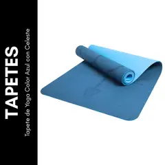 GENERICO - Tapete de Yoga Color Azul con Celeste