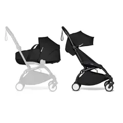 STOKKE - COCHE YOYO³ COMPLETO CHASIS NEGRO CON BASSINET