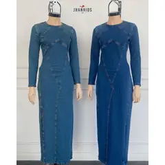 JHAN HIDS - Vestido Largo Denim Rocksana