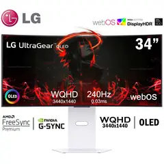 LG - MONITOR 34GX90SA-W 34 UltraGear Curvo OLED WQHD 240Hz 003ms