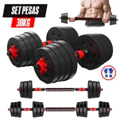HOLGU - Set de Mancuernas Convertible de 30kg Importado