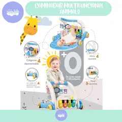 BABY - Gimnasio Multifuncional Caminador 2 EN 1 PLOMO Bluethooh