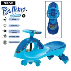 STOKKER BABY - Twiscar ballena Musical con Luces Bluetooth Azul