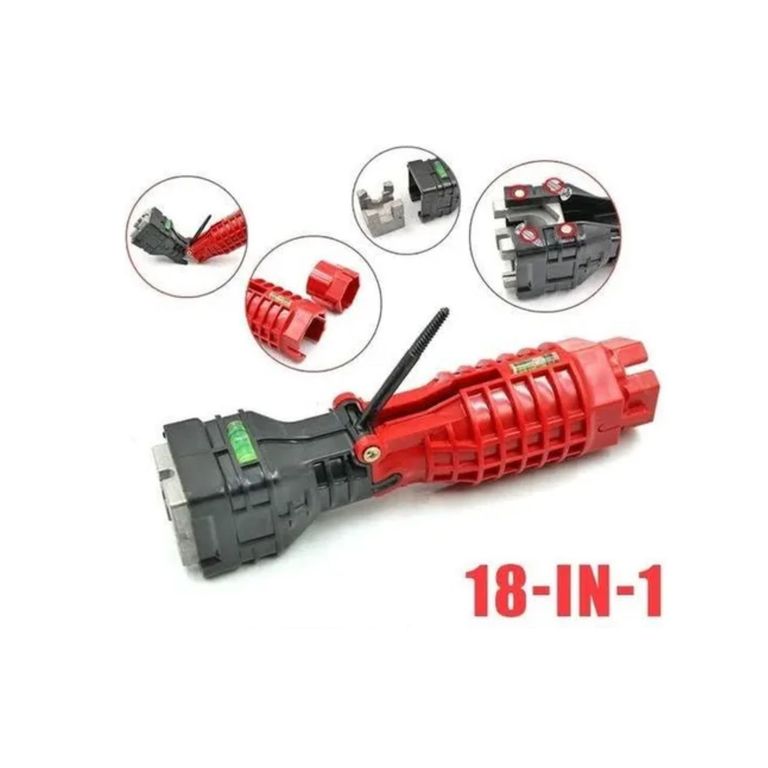 Llave De Gasfiteria Multifuncional 18 en 1