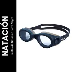 PORTO - Lentes De Natación Para Adulto Thunder Negro