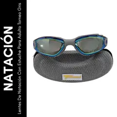 TORNEO - Lentes De Natación Con Estuche Para Adulto Gris