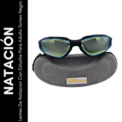 TORNEO - Lentes De Natación Con Estuche Para Adulto Negro