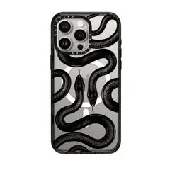 CASETIFY - CASE BLACK KINGSNAKE BLACK CASE CON MAGSAFE - IPHONE15 PLUS
