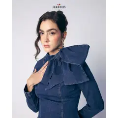 JHAN HIDS - Blusa con Lazo Denim Trini