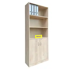 TEMEL - Estante de Melamina 80 cm con Puertas – Color Damasco