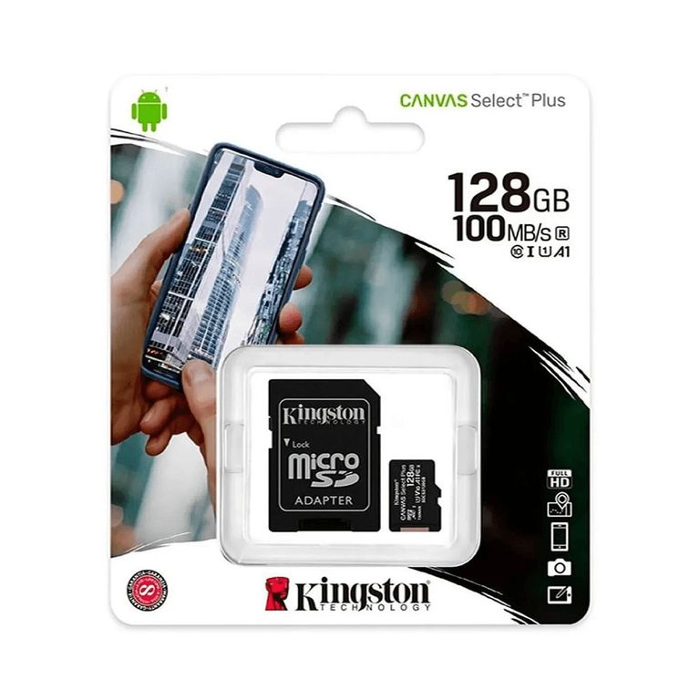 Tarjeta Microsdxc Select Plus 128Gb, Alta Velocidad, Ideal Para Fotos Y Videos 4K