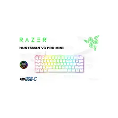 RAZER - Teclado gaming Huntsman V3 Pro Mini blanco - Compacto rápido y
