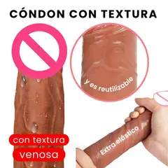 GENERICO - FUNDA CONDON EXTENTORA DE PENE REALISTA