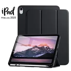 GENERICO - Case Porta Pencil para iPad 11va (A16) 2025 A3354 A3355 A3356 Funda