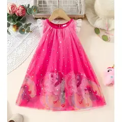 GENERICO - Vestido Niña de Unicornio Fucsia Talla 8
