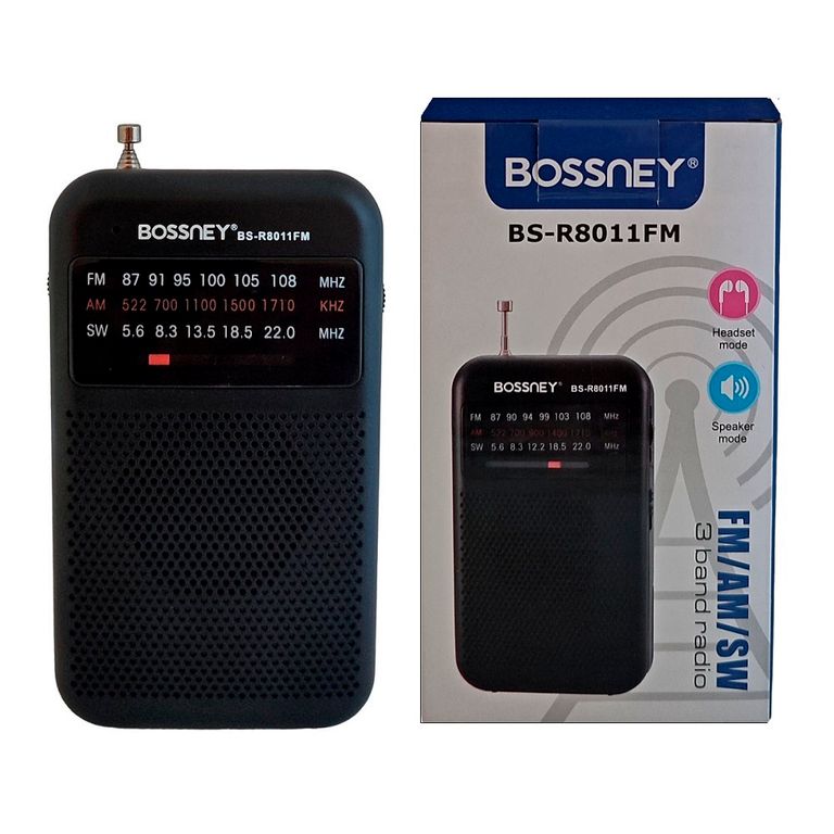 Radio Portatil a Pilas Bossney AM/FM