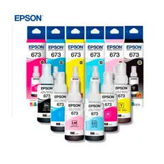 EPSON - Kit de Botellas Tinta T673 Negro y Colores Original