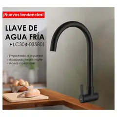 XM - GRIFO PARA COCINA AGUA FRIA PARA PARED