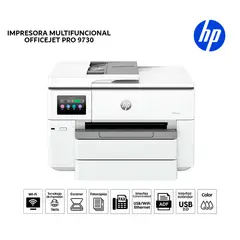 HP - Impresora Multifuncional OfficeJet Pro 9730 Formato Ancho A3 Wi-Fi