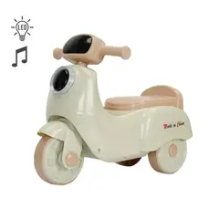 GENERICO - BUGUI TRIMOTO VINTAGE CON LUCES Y SONIDO COLOR BEIGE