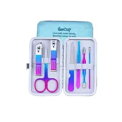 GENERICO - JUEGO DE 7 UDS DE CORTAÚÑAS DE ACERO INOXIDABLE