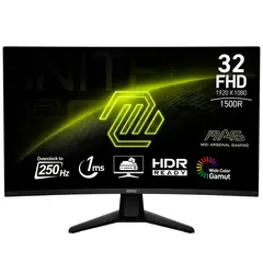 MSI - Onitor Gamer MAG 32C6X Curvo 32 FHD 250Hz 1ms HDR Adaptive-Sync