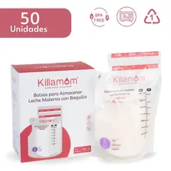 KILLAMOM - Bolsas de almacenamiento de leche materna x 50 unidades