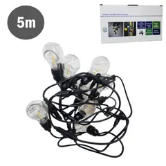 GENERICO - Guirnalda de 5mts con focos para exterior e interior