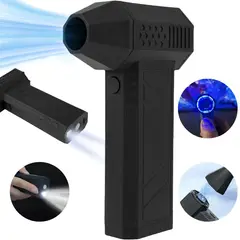 ELMEJORPRECIO - Mini Soplador Portátil con Linterna LED Inferior y Carga Tipo C