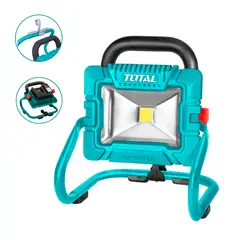 TOTAL TOOLS - Lámpara Led Portátil 20v 1800lm Recargable Ajustable 130°