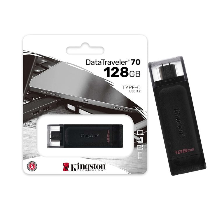 Memoria USB DataTraveler 70 128GB USB-C con colgador