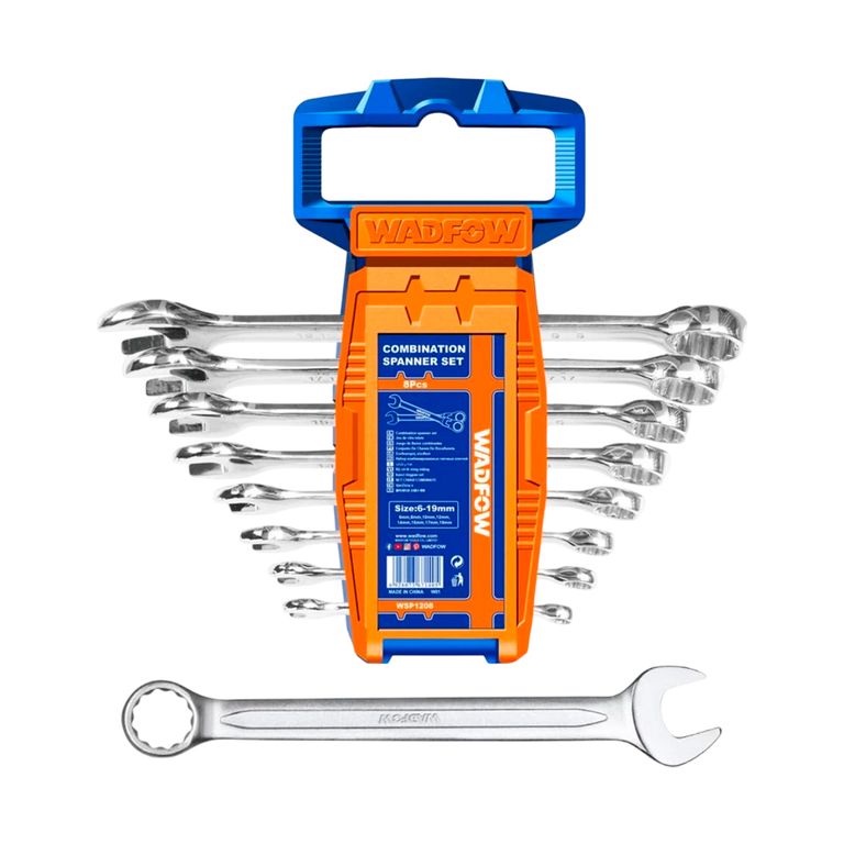 Juego De Llaves Combinadas 8 Piezas 6-19mm Wsp1208 Wadfow